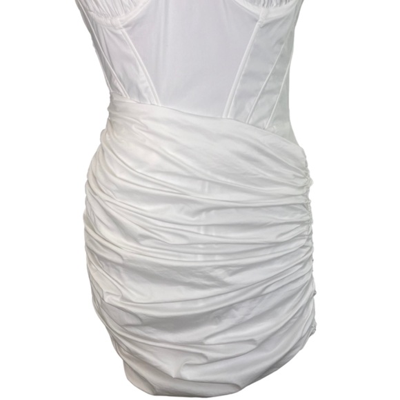 'Clementine' White Cut Out Mini Dress -L *95 - Picture 6 of 13